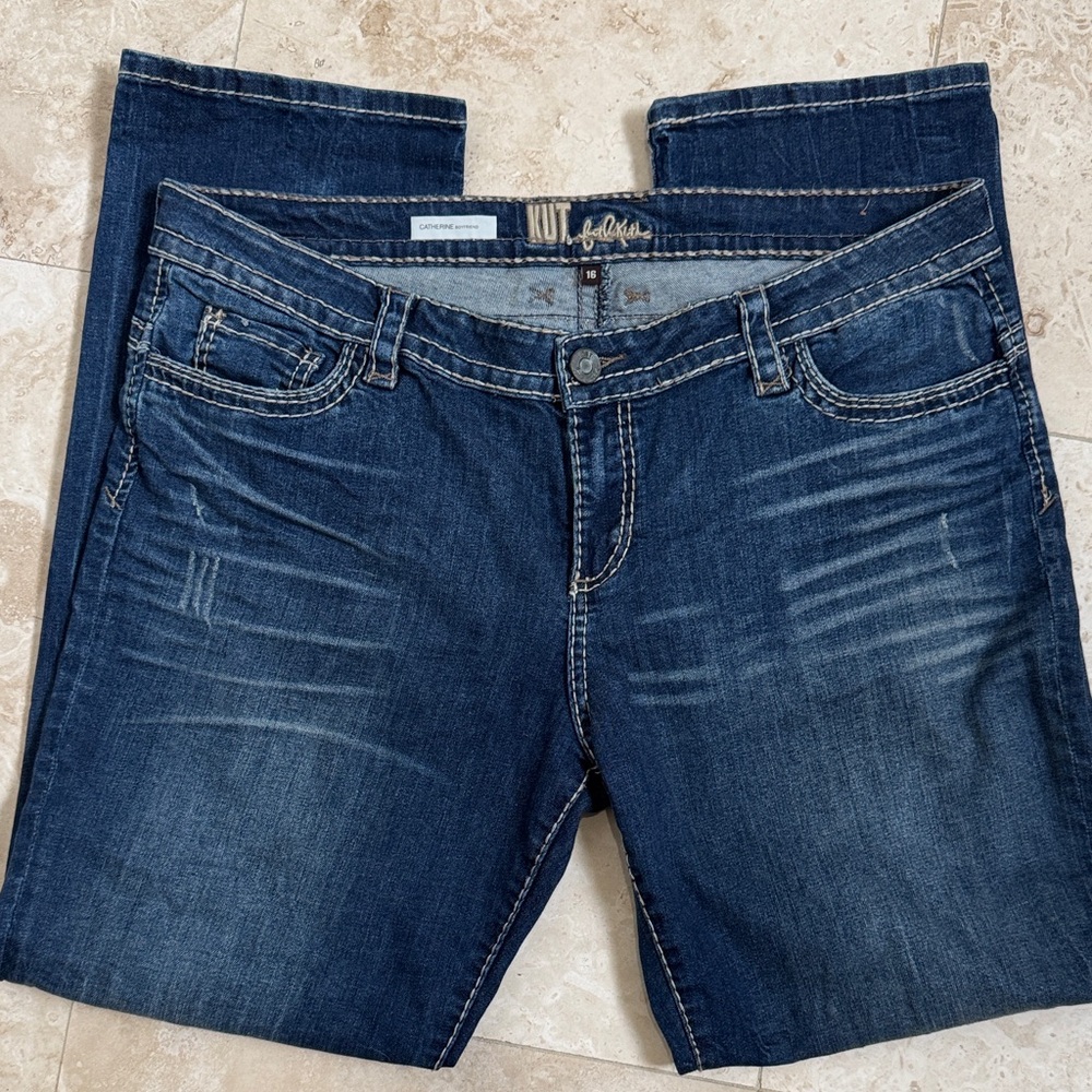 Kut From The Cloth Catherine Boyfriend Flap Pocket Jeans 16